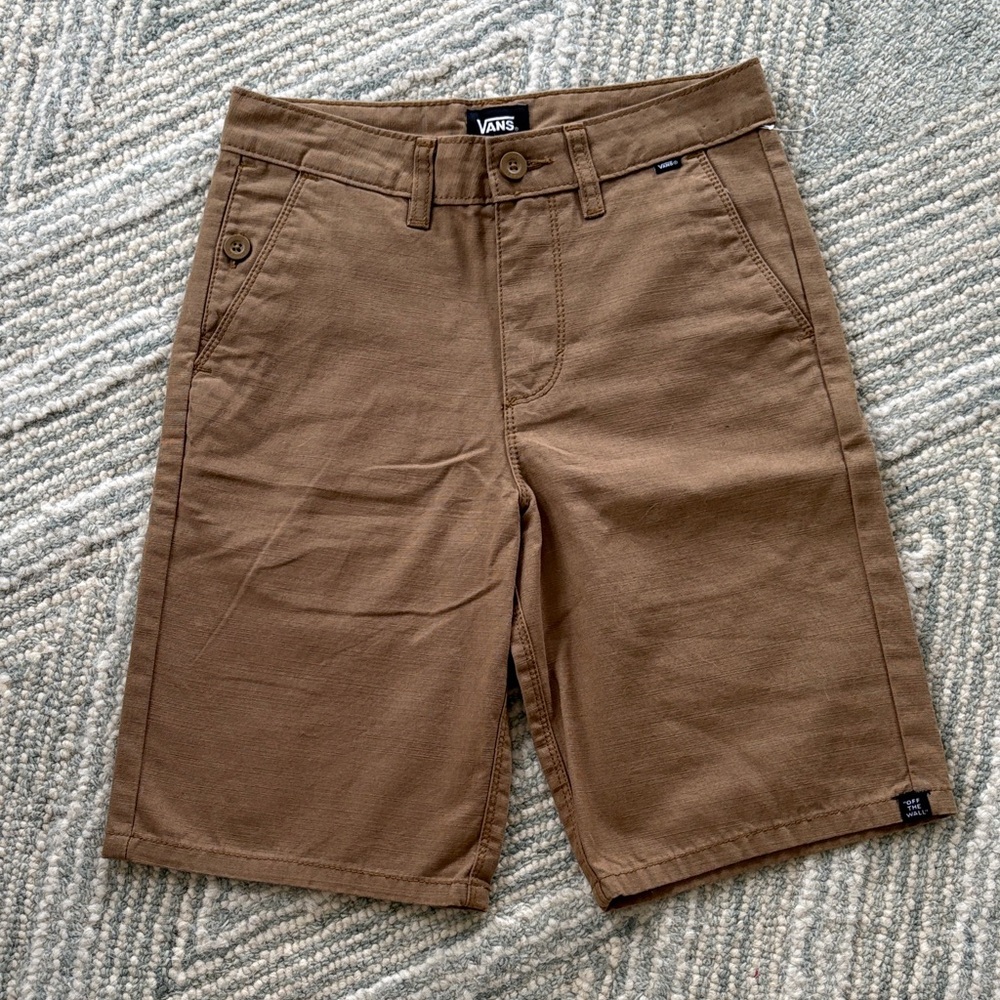 Vans Youth khaki Shorts NWOT